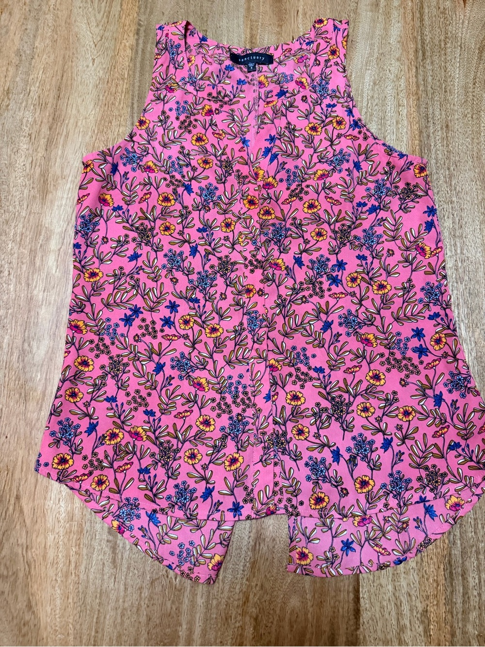 Sanctuary Pink Floral Sleeveless V-Notch Camisole